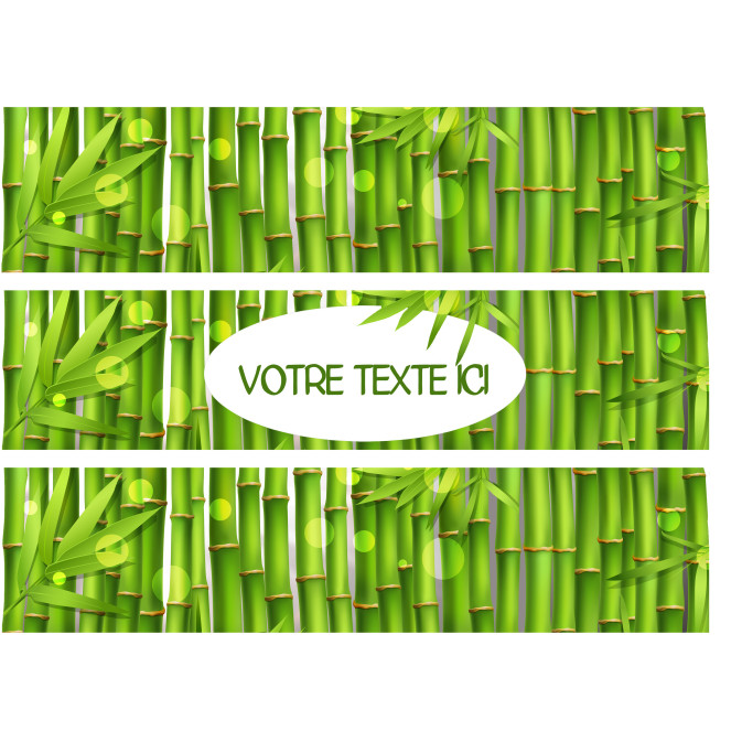 contorno de bolo de bambu para personalizar