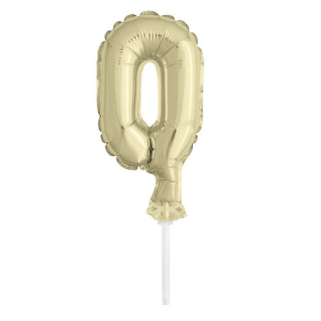topo de bolo-balão-ouro-número-0