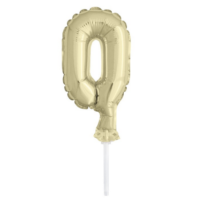 topo de bolo-balão-ouro-número-0