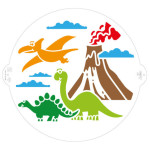 estêncil de bolo de dinossauro