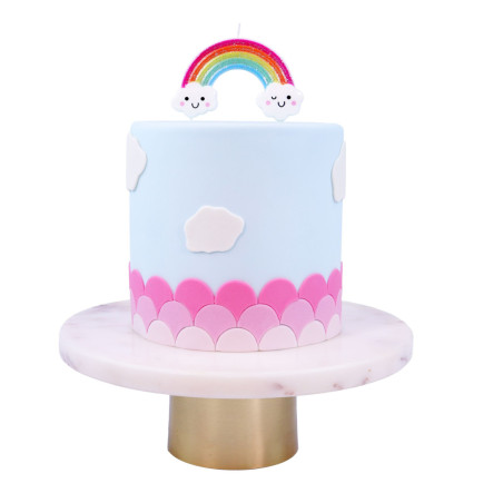 vela de aniversário arco-íris