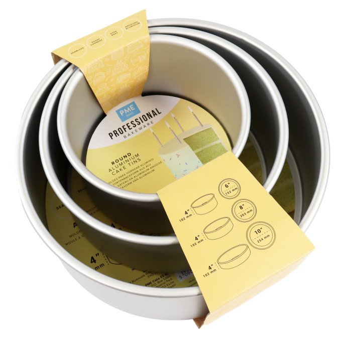 Kit de 3 formas redondas para Cake Design