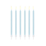 velas de aniversário em azul pastel