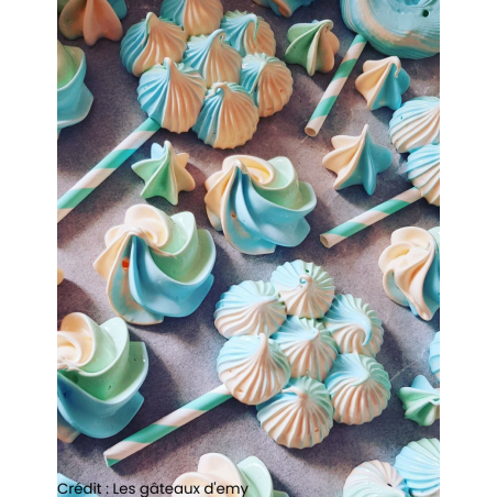 funcakes de merengue em pó
