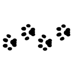 design de estêncil-pata-de-cachorro-bolo