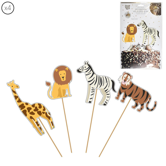 Decorações para bolo Savana