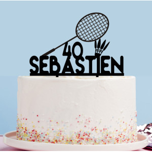 ideia de bolo de badminton