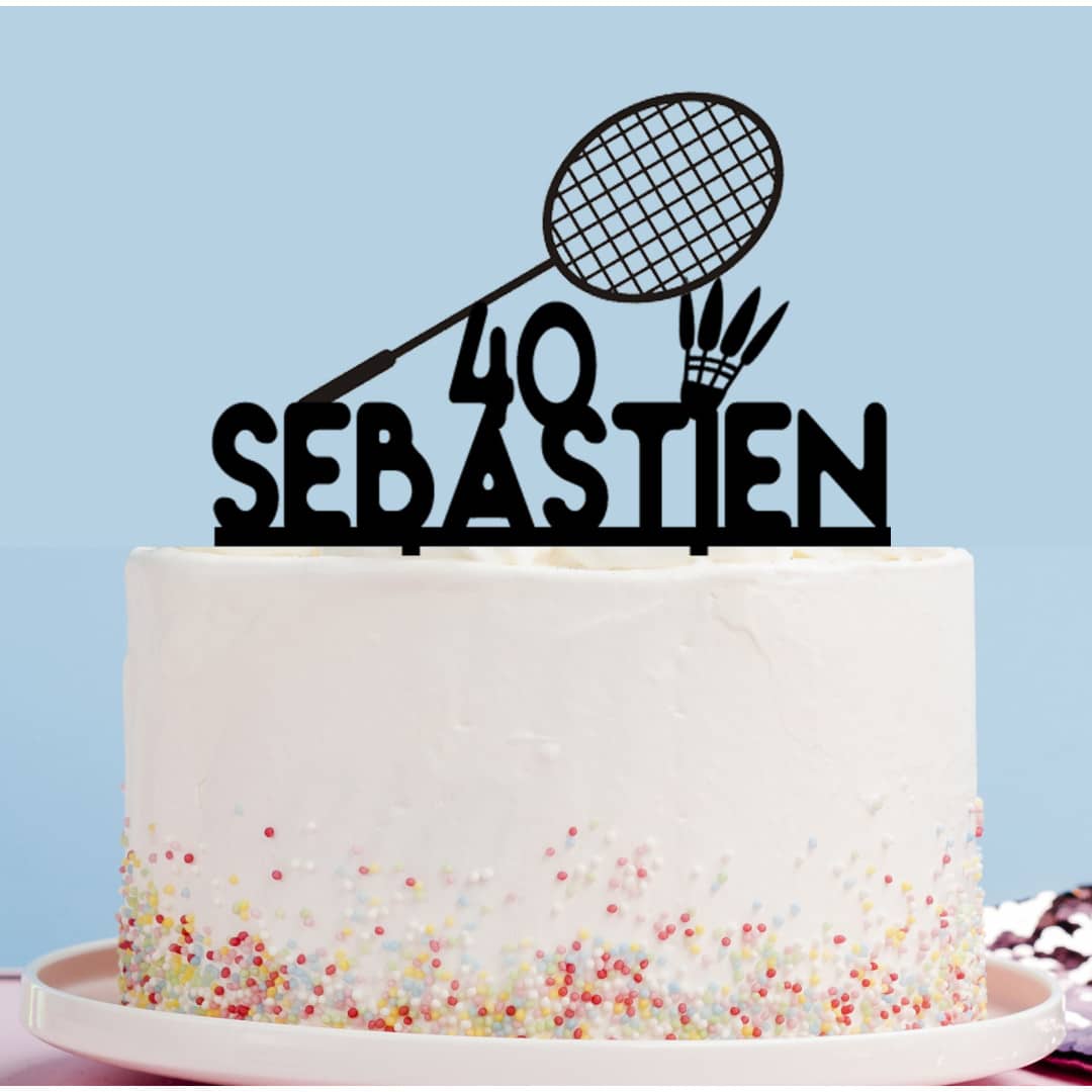 ideia de bolo de badminton