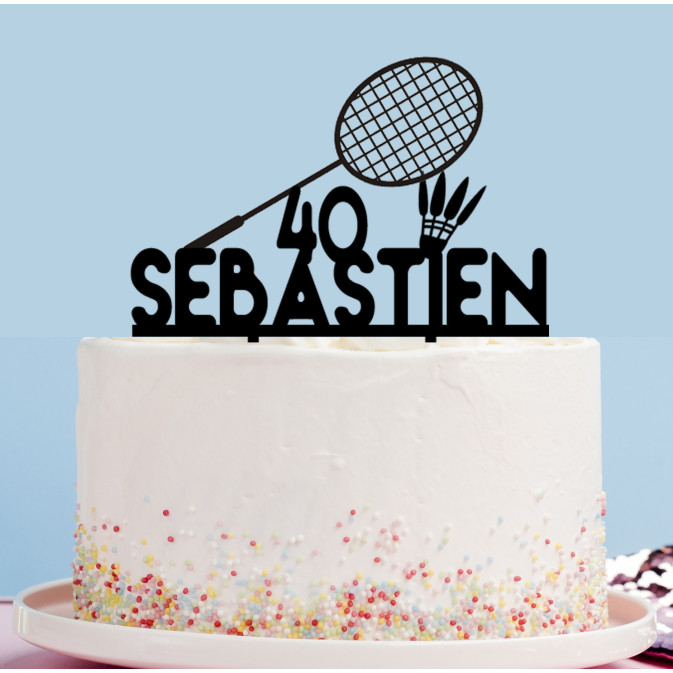 ideia de bolo de badminton