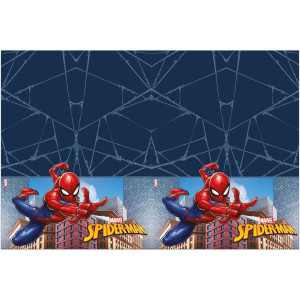 Toalha de mesa retangular de plástico com estampa do Homem-Aranha Combatente do Crime, 120 x 180 cm