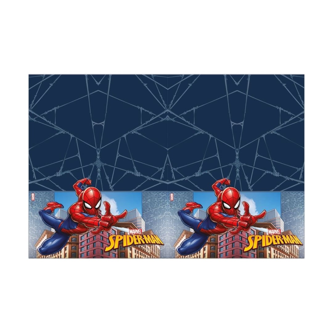 Toalha de mesa retangular de plástico com estampa do Homem-Aranha Combatente do Crime, 120 x 180 cm