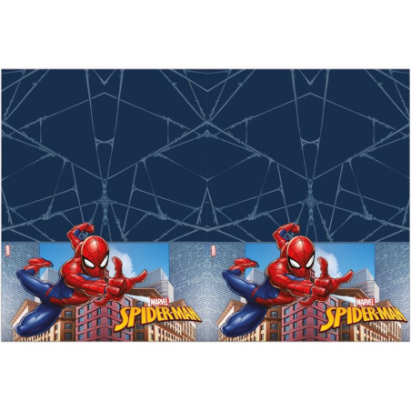 Toalha de mesa retangular de plástico com estampa do Homem-Aranha Combatente do Crime, 120 x 180 cm