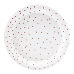 6-pratos-brancos-com-bolinhas-rosa-douradas-18-cm