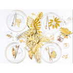 decoração de mesa aloha-ouro