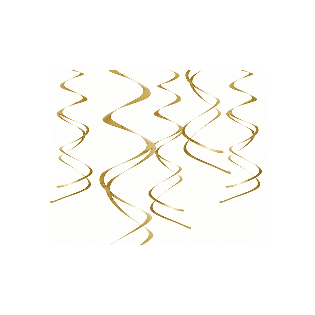 suspensões espirais de ouro para decoração de quarto