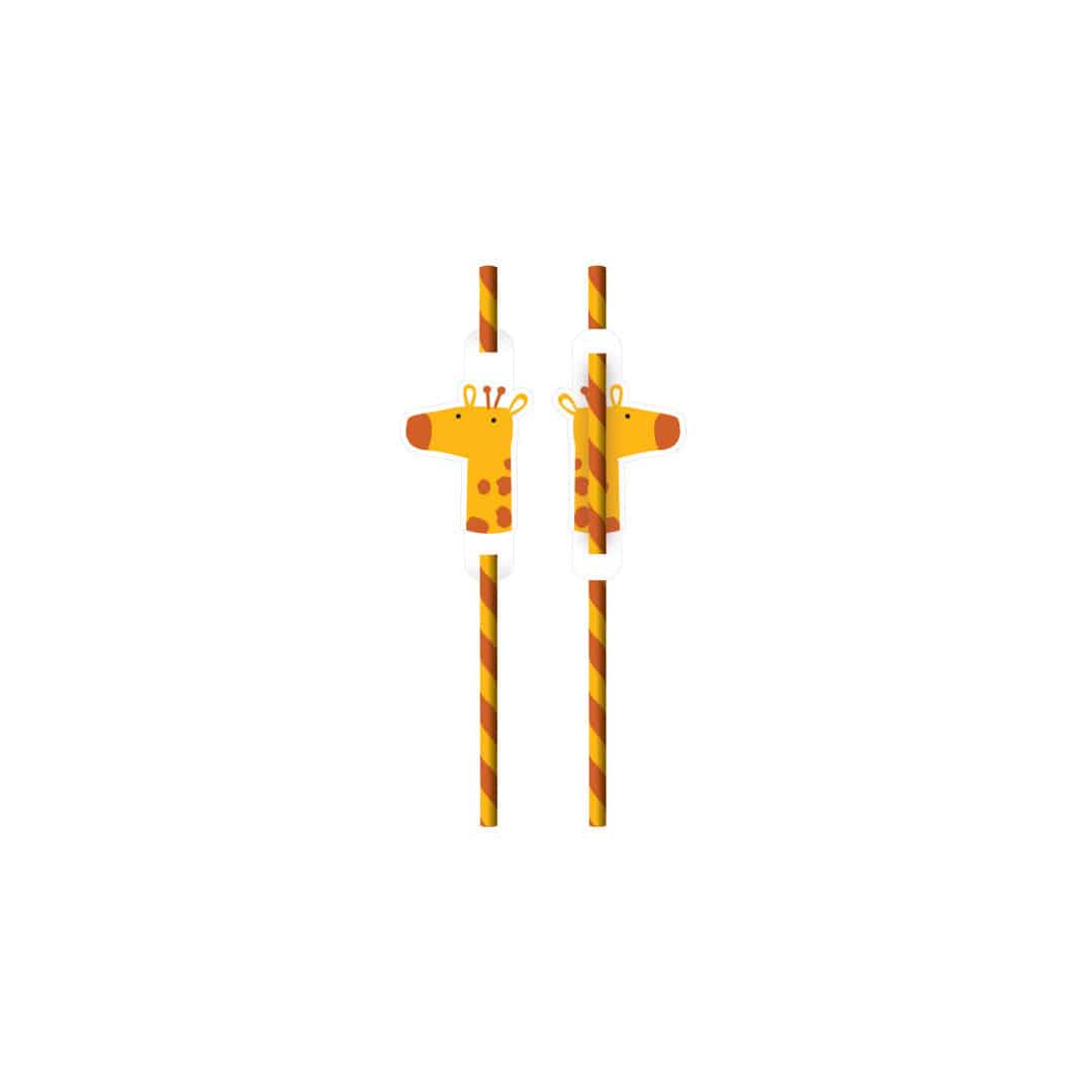 girafa-canudos de aniversário