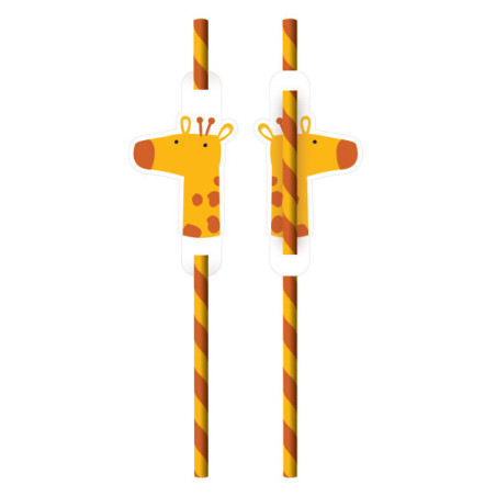 girafa-canudos de aniversário
