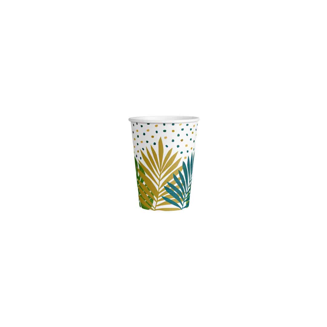 8 copos de papelão tropicais