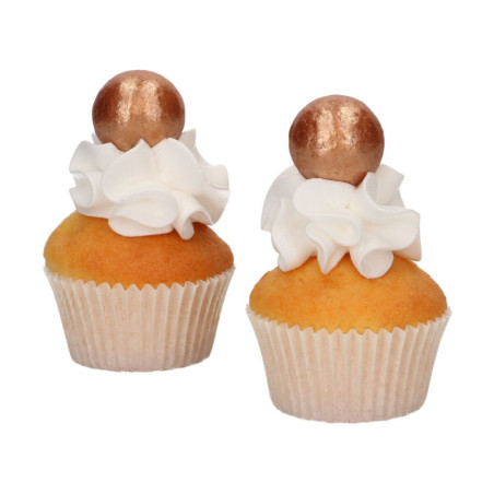 bolos de chocolate-bolas-bronze-ouro