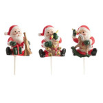 3 Papai Noel decorativos para tronco de Natal