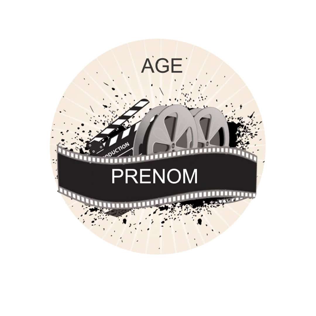 disco de açúcar de cinema personalizável