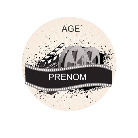 disco de açúcar de cinema personalizável