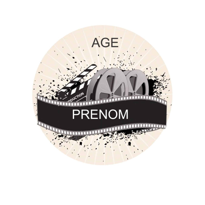 disco de açúcar de cinema personalizável