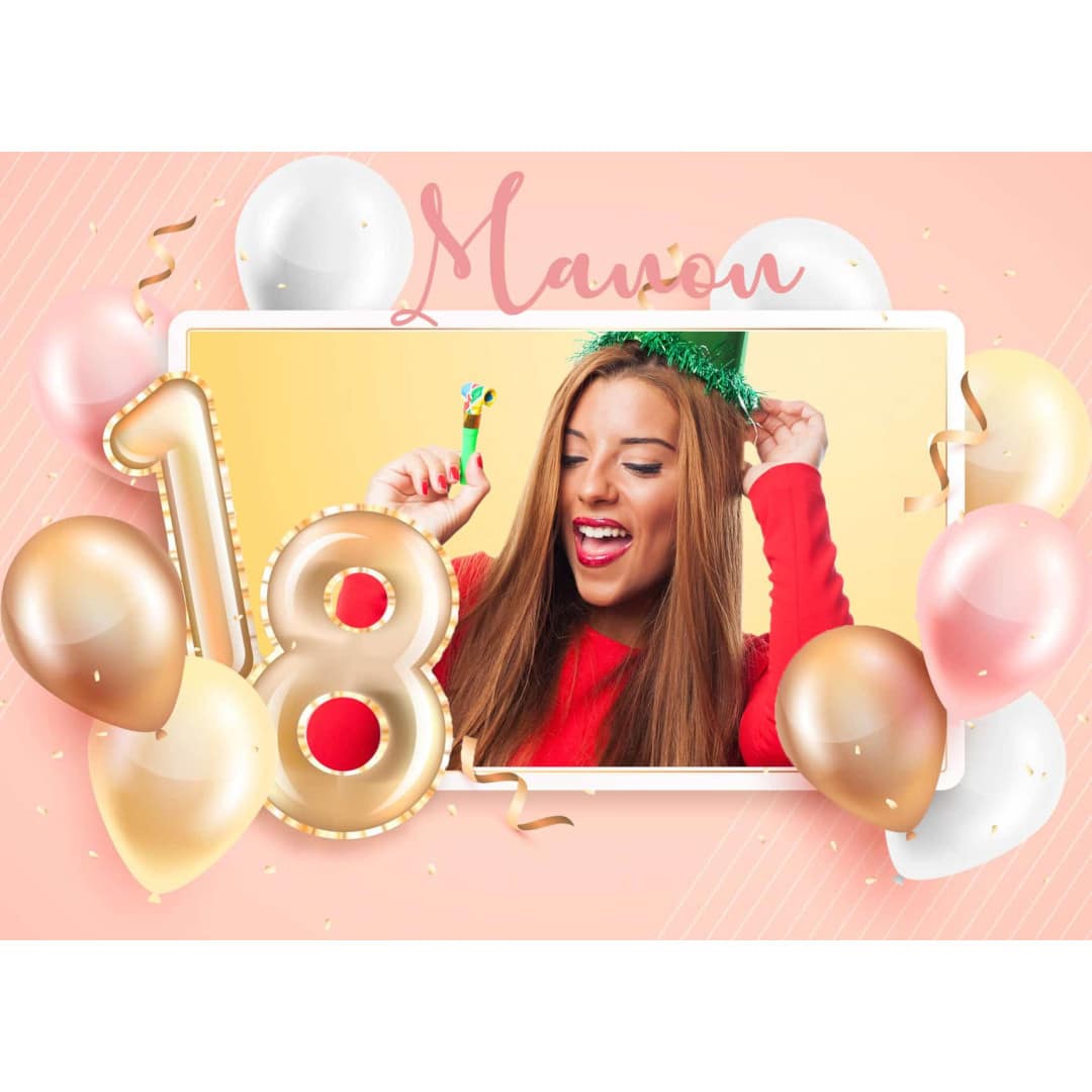 bolo-deco personalizado para 18 anos