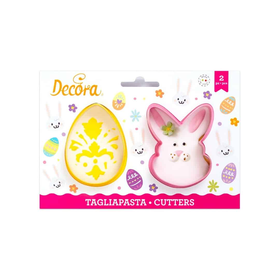 2 cortadores de biscoitos de Páscoa