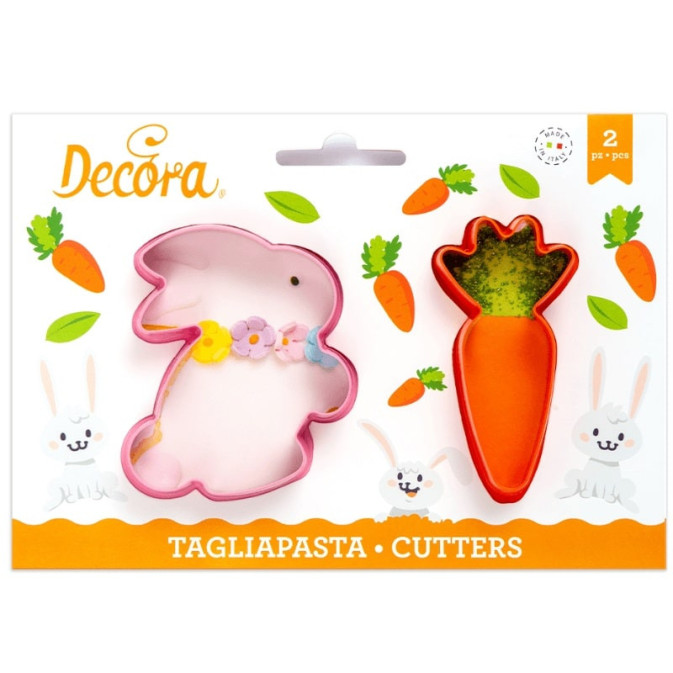 Cortador de biscoitos de coelhinho da Páscoa e cenoura