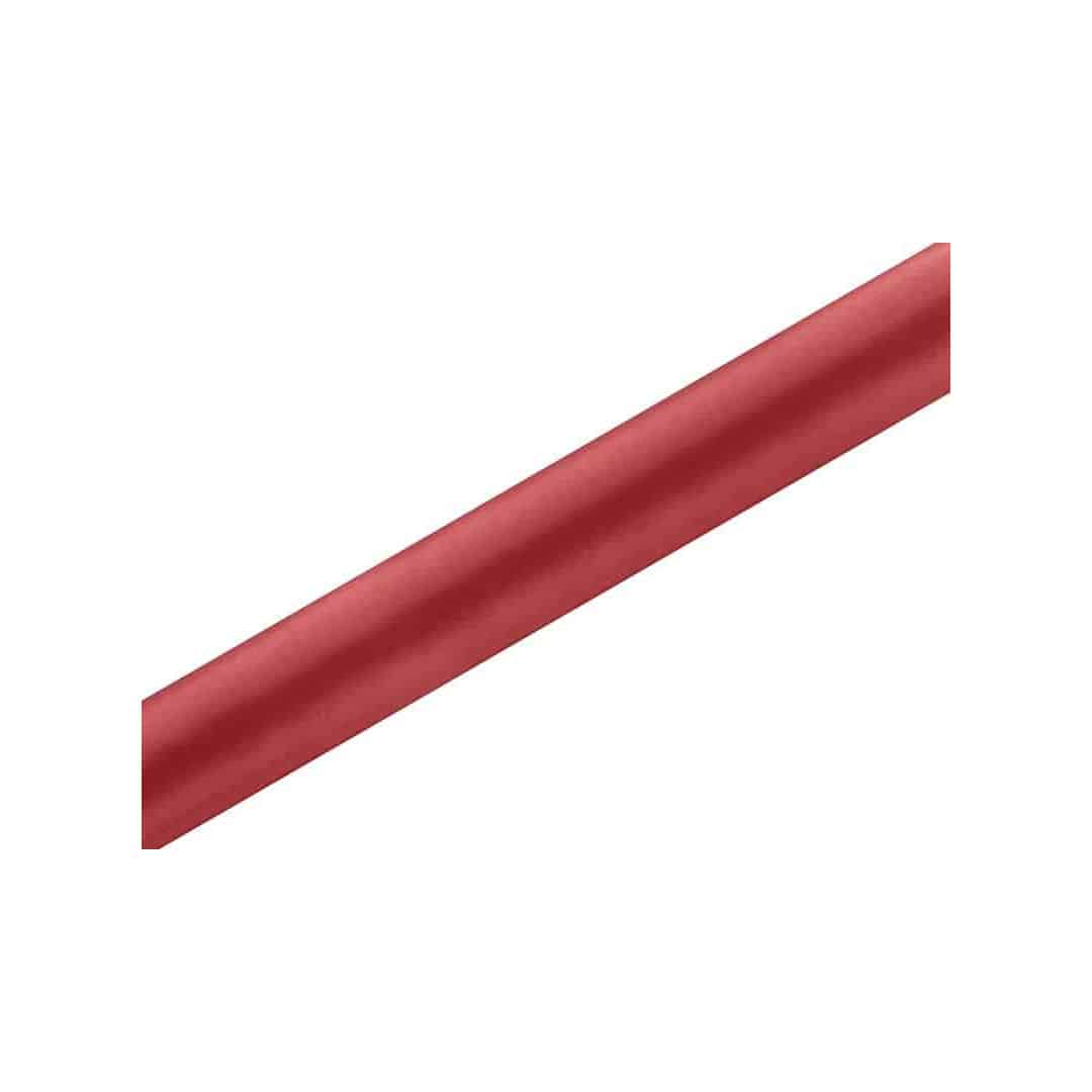 caminho de mesa-cetim vermelho