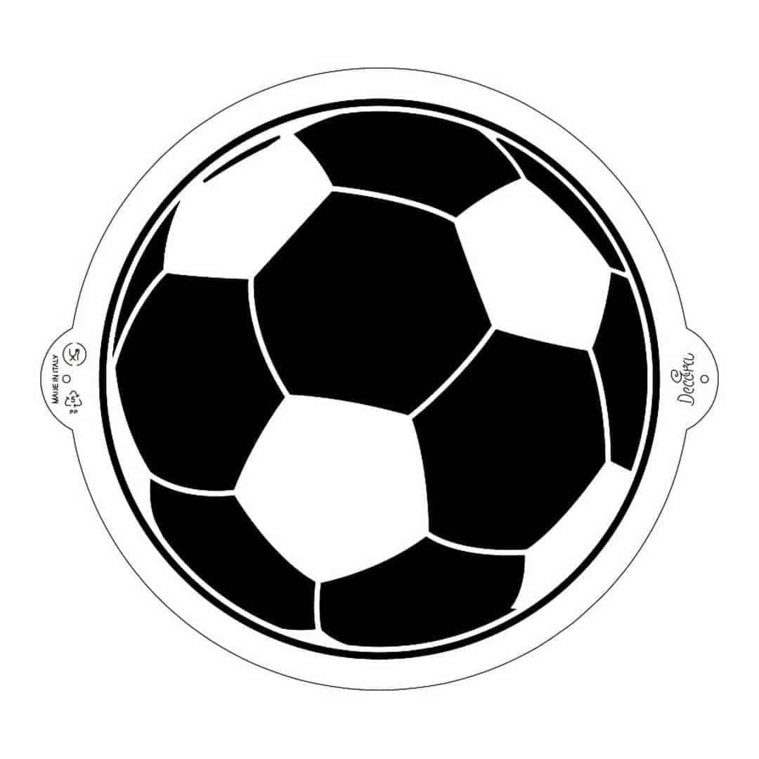 estêncil de bolo de bola de futebol