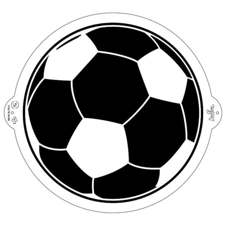 estêncil de bolo de bola de futebol