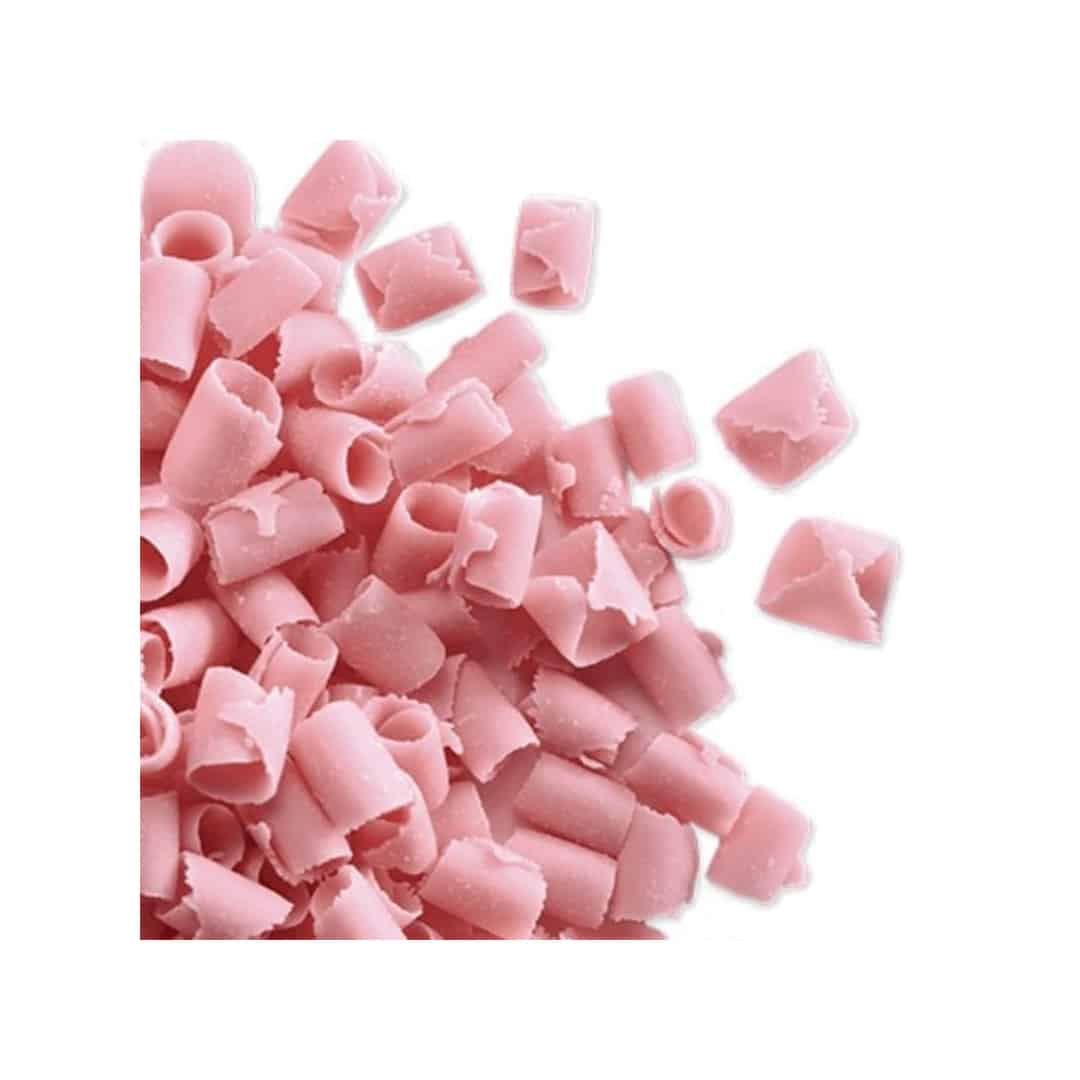gotas de chocolate rosa
