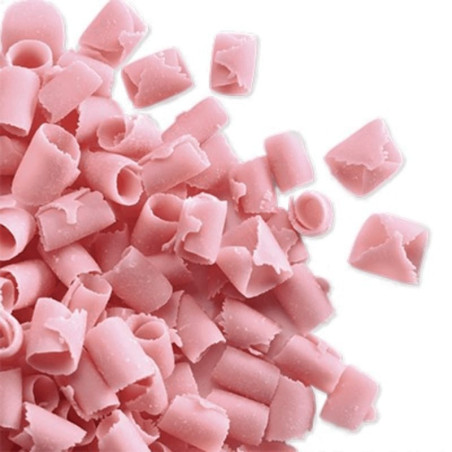 gotas de chocolate rosa