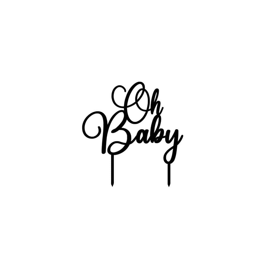 topo de bolo-oh-baby