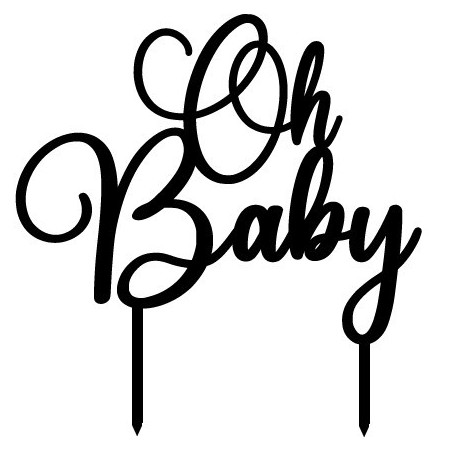 topo de bolo-oh-baby