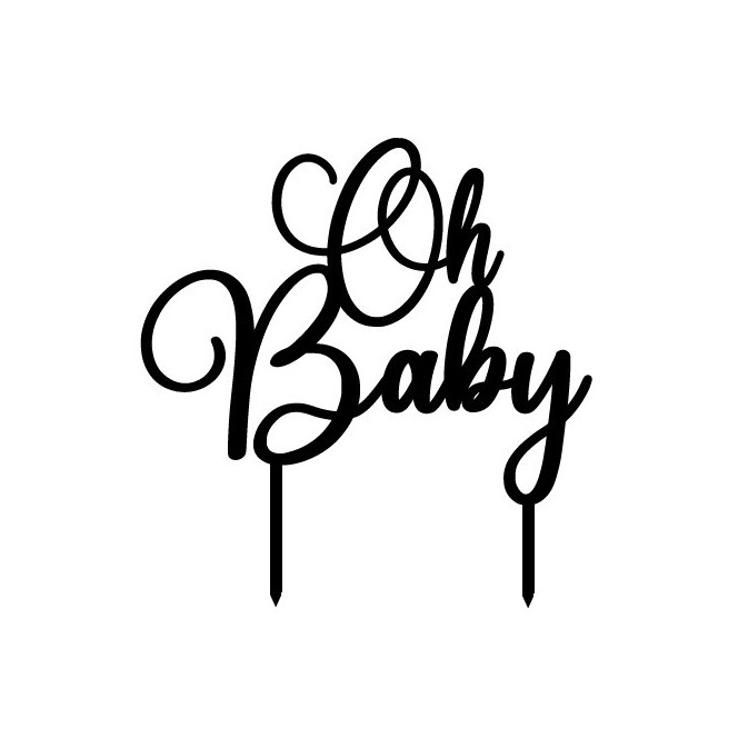 topo de bolo-oh-baby