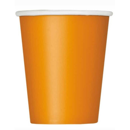 14 copos de papelão laranja