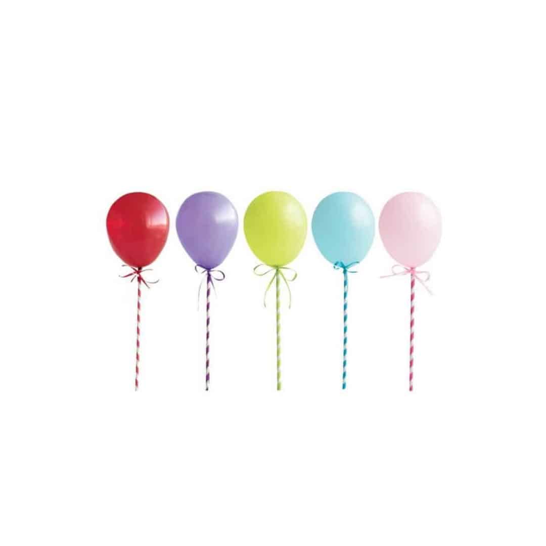 Toppers de 5 balões para bolos