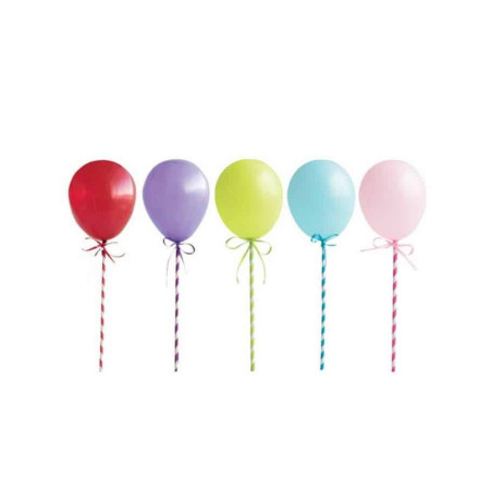 Toppers de 5 balões para bolos