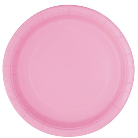 8 pratos de sobremesa rosa claro