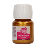 tinta alimentar metalizada dourada funcakes
