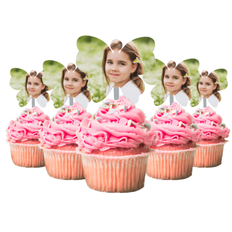 topo de cupcake-borboleta personalizada