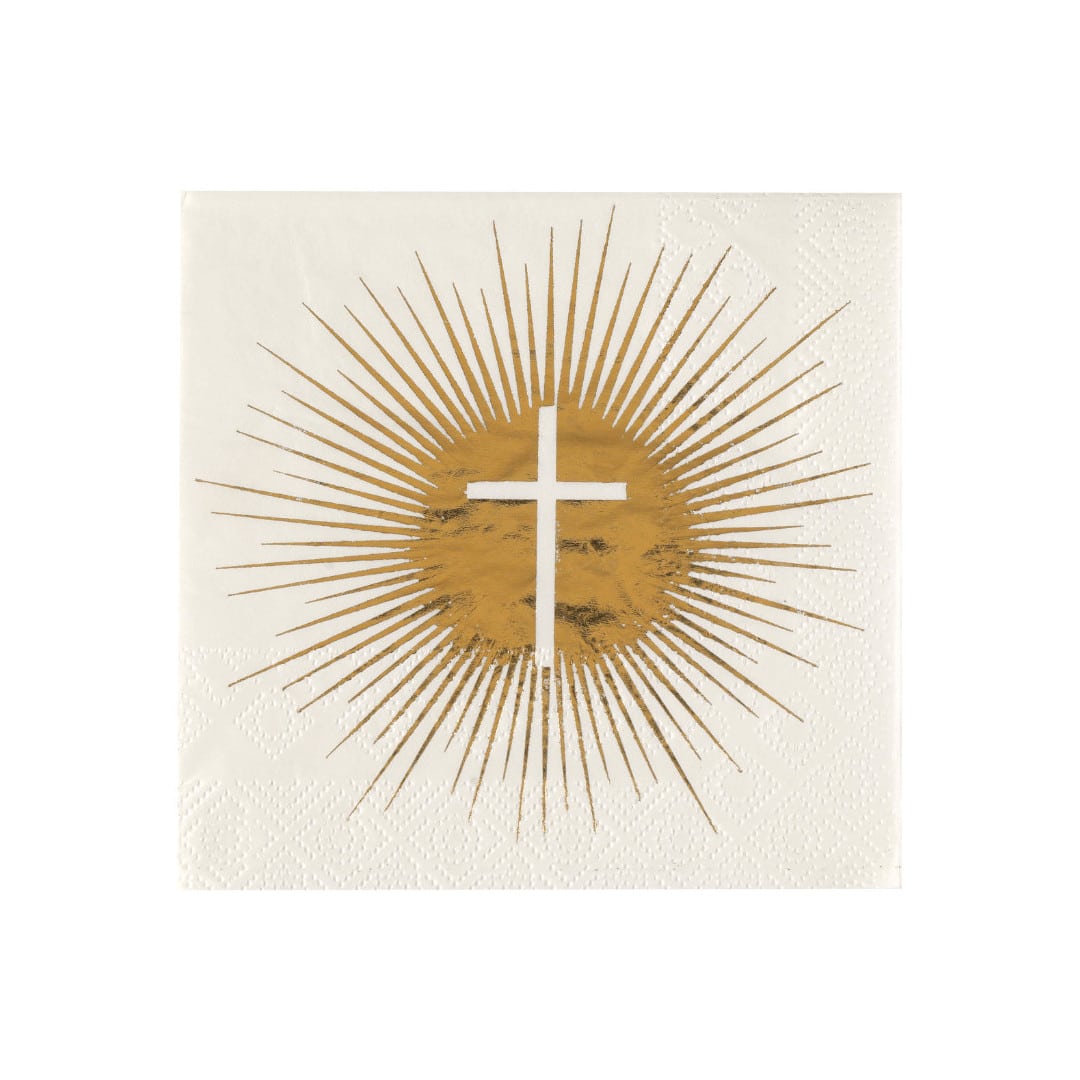 serviettes-bapteme-dorees