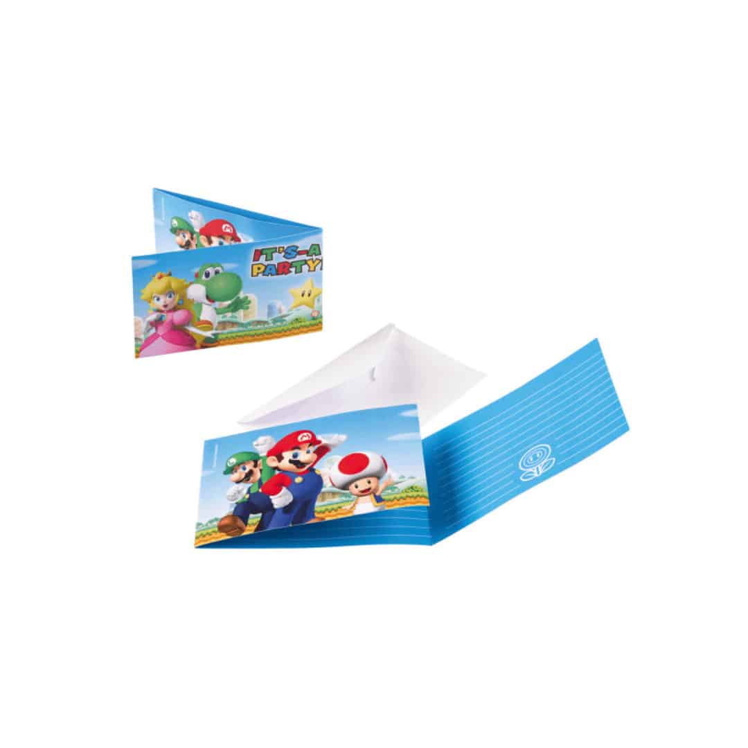 cartões-convite-super-mario