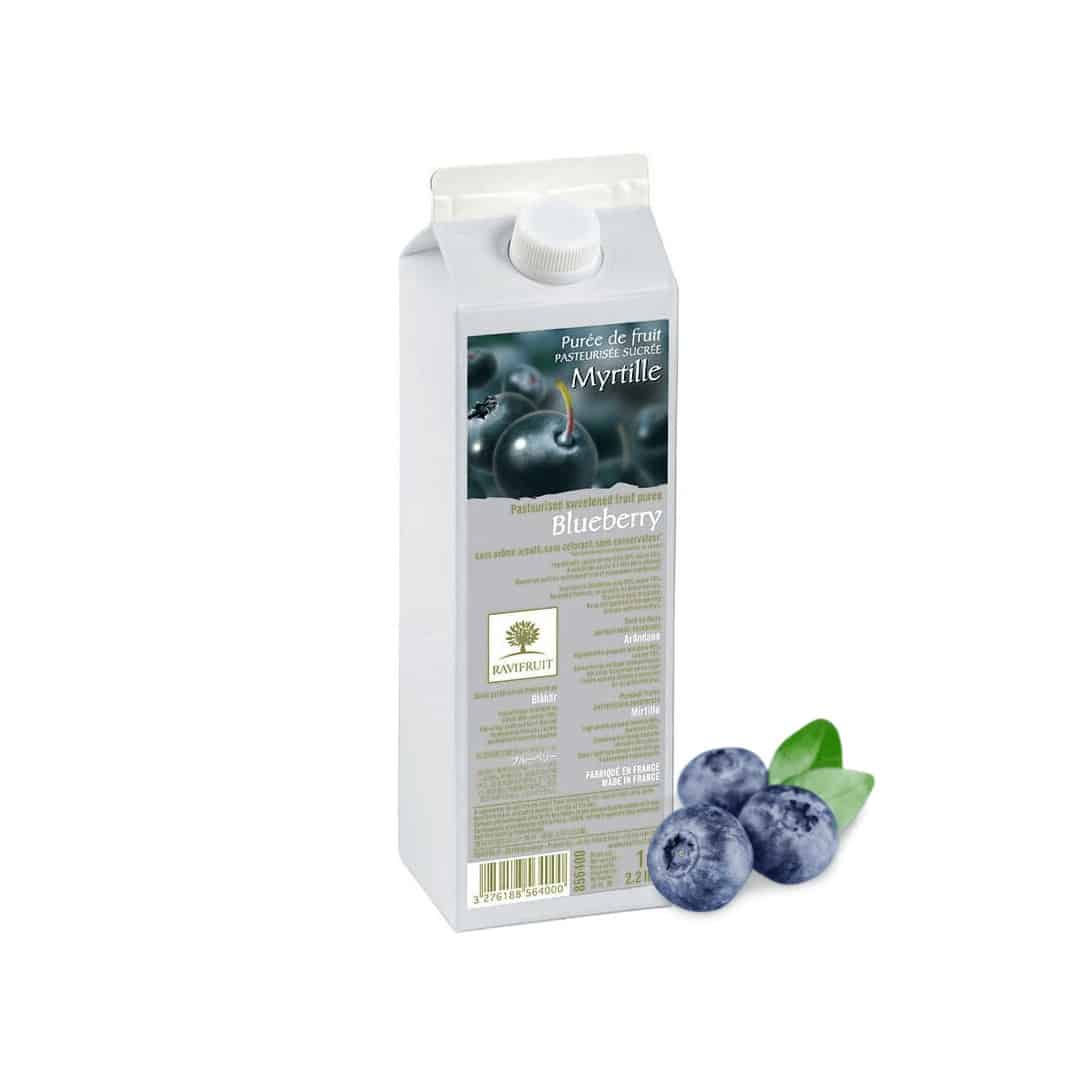 purê de frutas de mirtilo