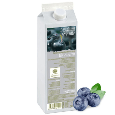 purê de frutas de mirtilo