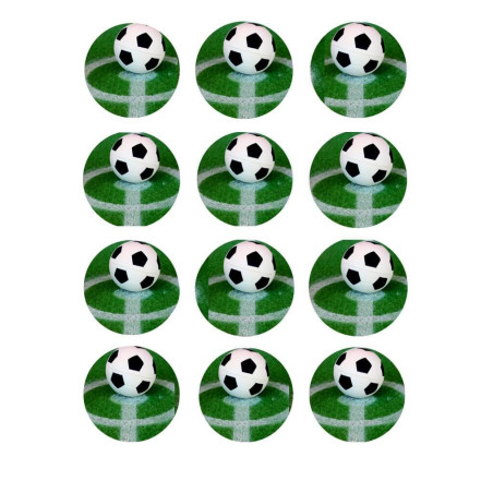 Discos de futebol com 12 mini-açúcar