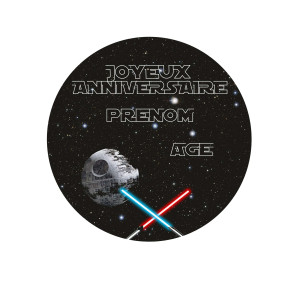 disco de açúcar para bolo personalizado com o tema do universo galáctico 19 cm